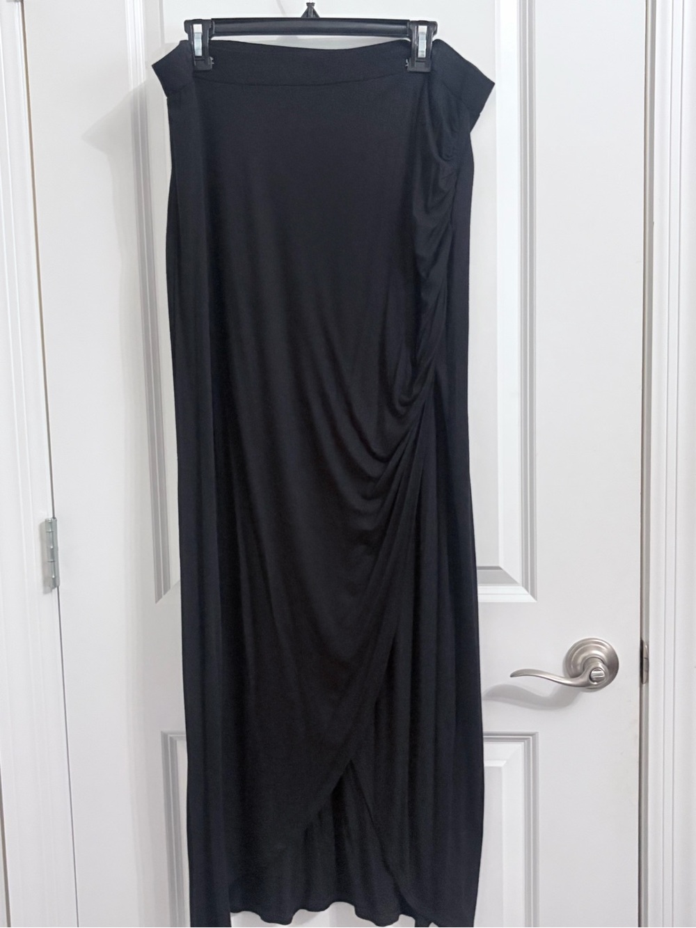 Worthington Black Maxi Skirt with Side Draping